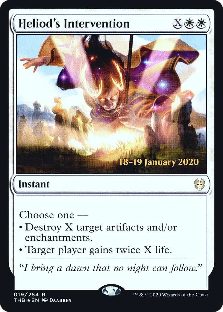Image of Heliod's Intervention (PRE-019) - Theros Beyond Death Promos Foil