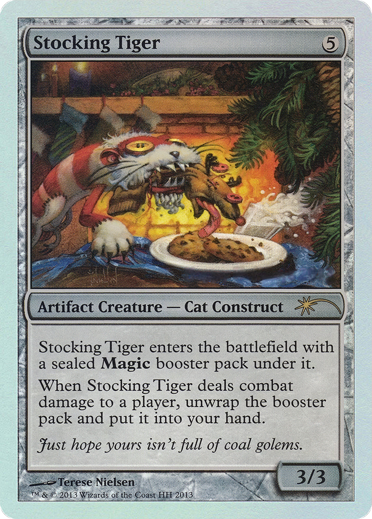 Image of Stocking Tiger (No Date) (MEDIA-HH 2013) - Happy Holidays Foil