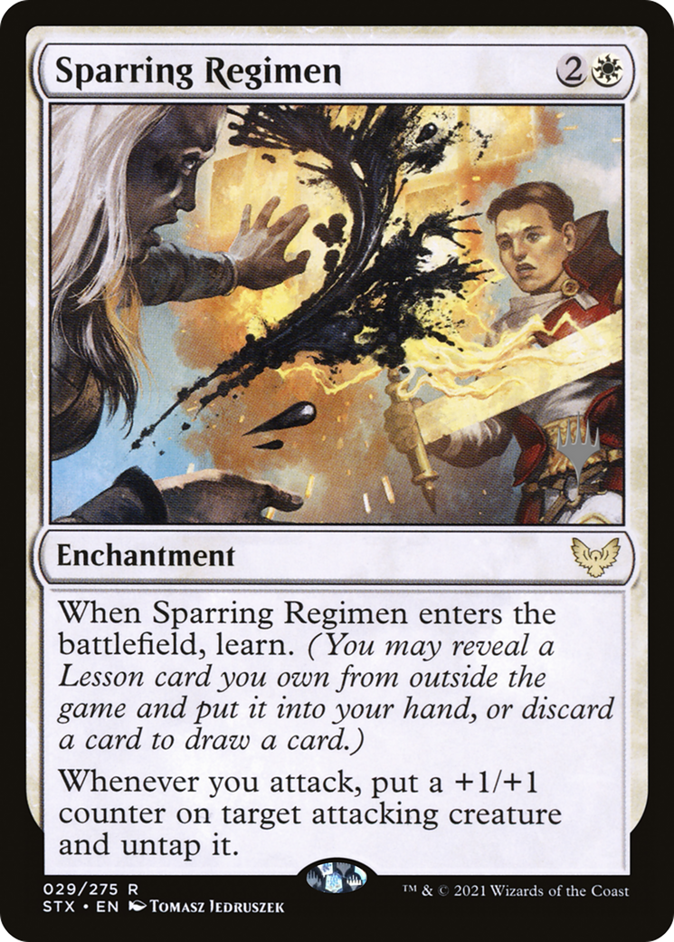 Image of Sparring Regimen (PPSTX-029) - Strixhaven: School of Mages Promos Foil