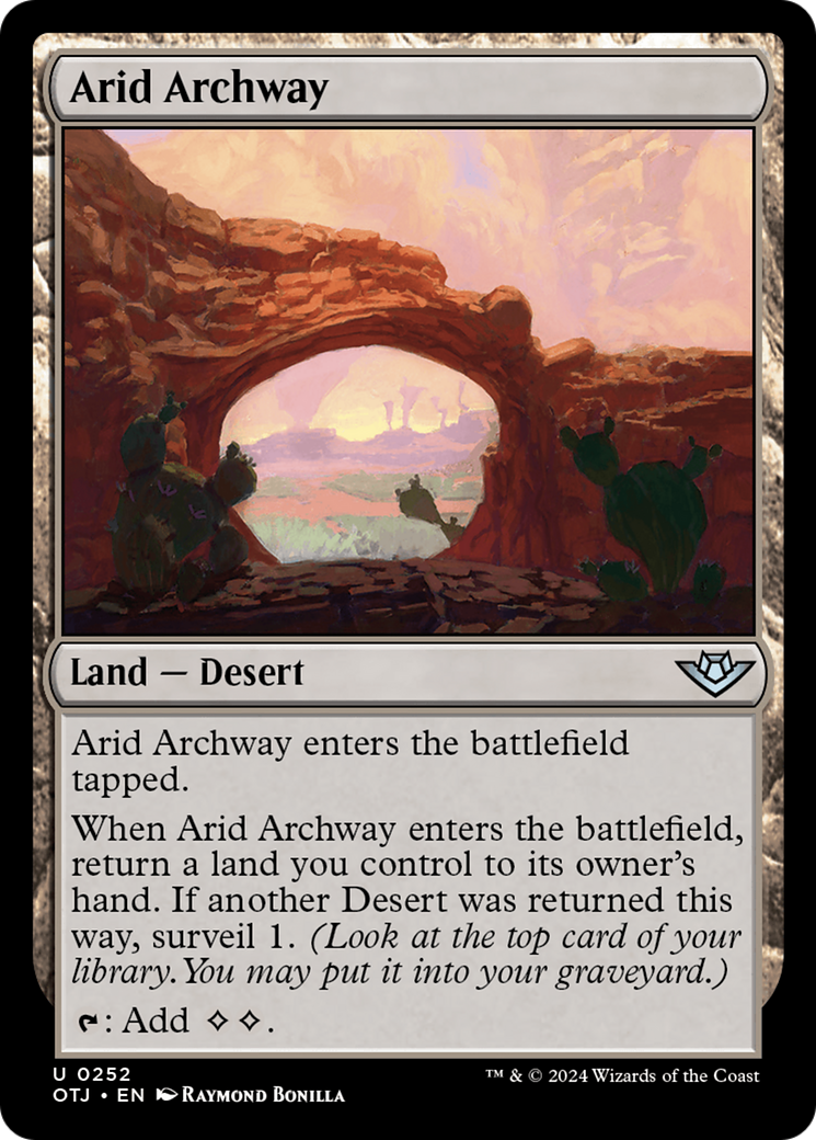 Image of Arid Archway (OTJ-252) - Outlaws of Thunder Junction Foil
