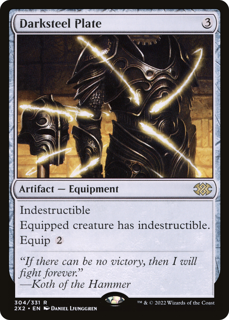 Image of Darksteel Plate (2X2-304) - Double Masters 2022 Foil