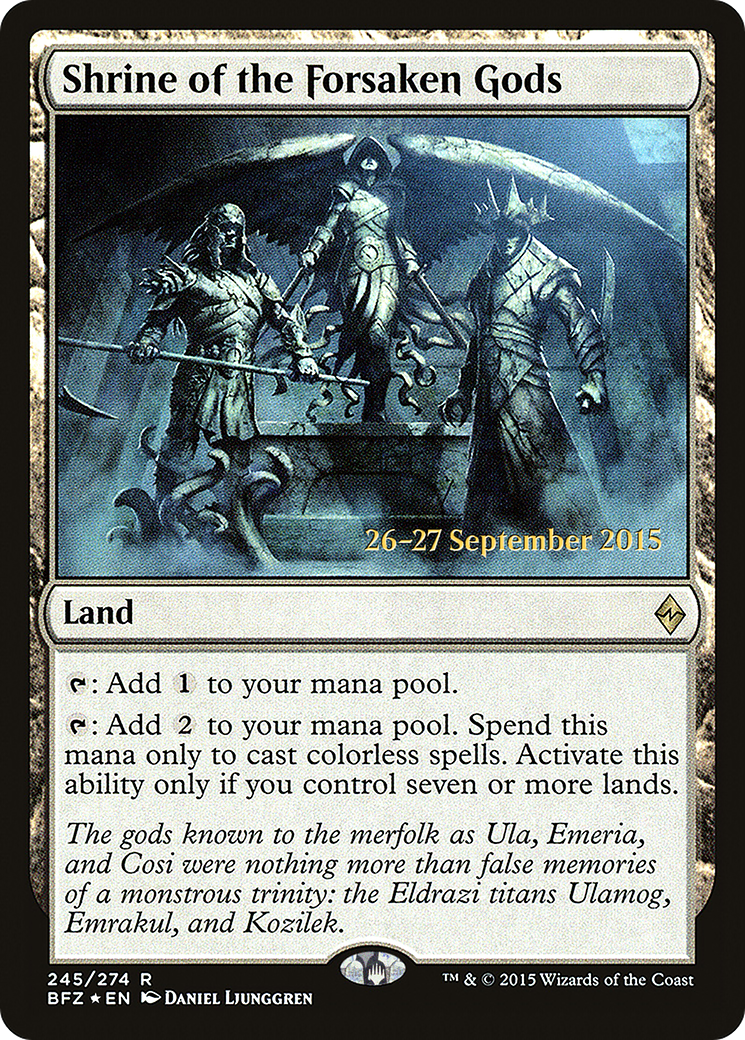 Image of Shrine of the Forsaken Gods (PRE-245) - Battle for Zendikar Promos Foil