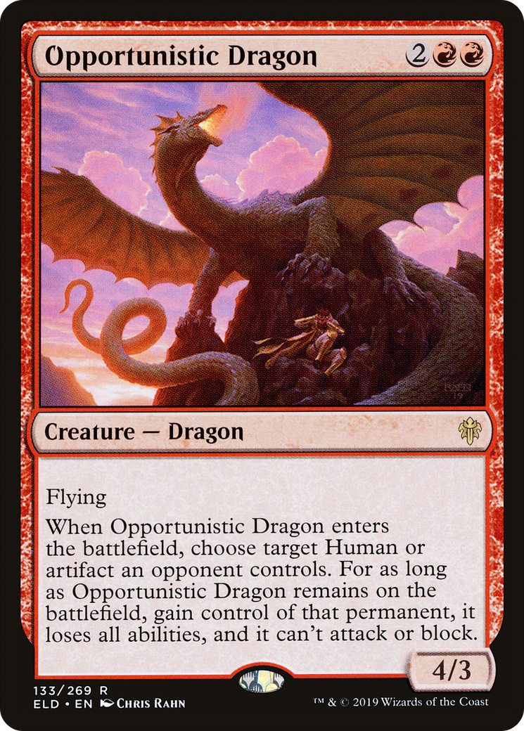 Image of Opportunistic Dragon (ELD-133) - Throne of Eldraine Foil