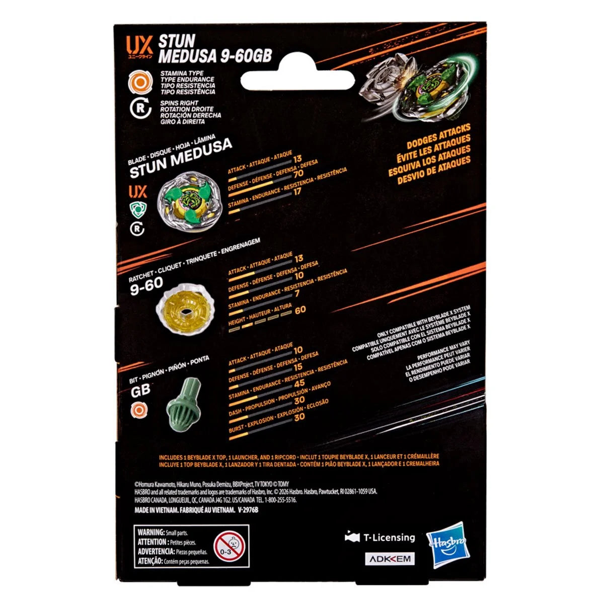 Image of Beyblade X Stun Medusa 9-60GB UX Starter Pack Set