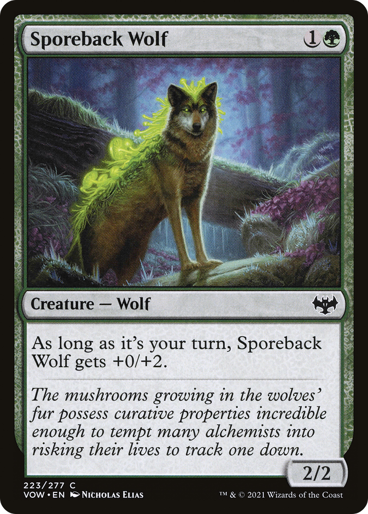 Image of Sporeback Wolf (VOW-223) - Innistrad: Crimson Vow Foil