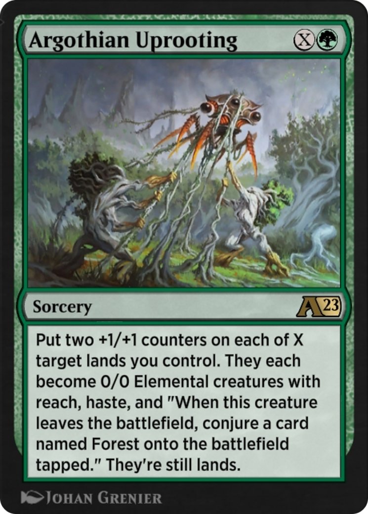 Image of Argothian Uprooting (YBRO-012) - Alchemy: The Brothers' War
