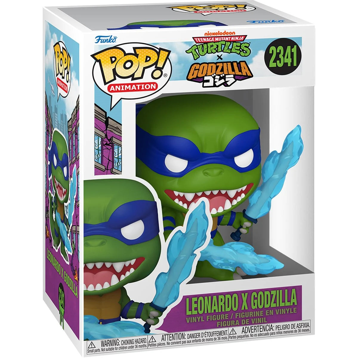 Image of Teenage Mutant Ninja Turtles x Godzilla Leonardo x Godzilla Funko Pop! Vinyl Figure #2341