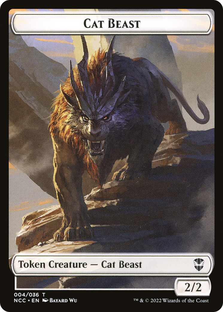 Image of Cat Beast (TNCC-004) - New Capenna Commander Tokens Foil