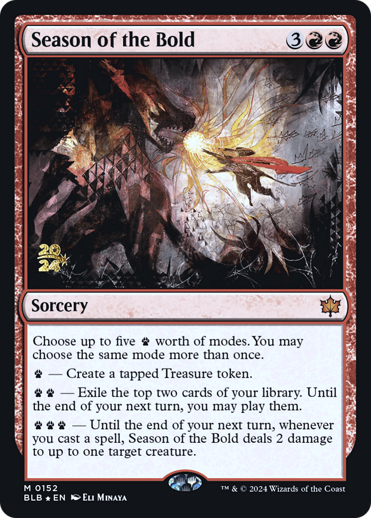 Image of Season of the Bold (PRE-152) - Bloomburrow Promos Foil