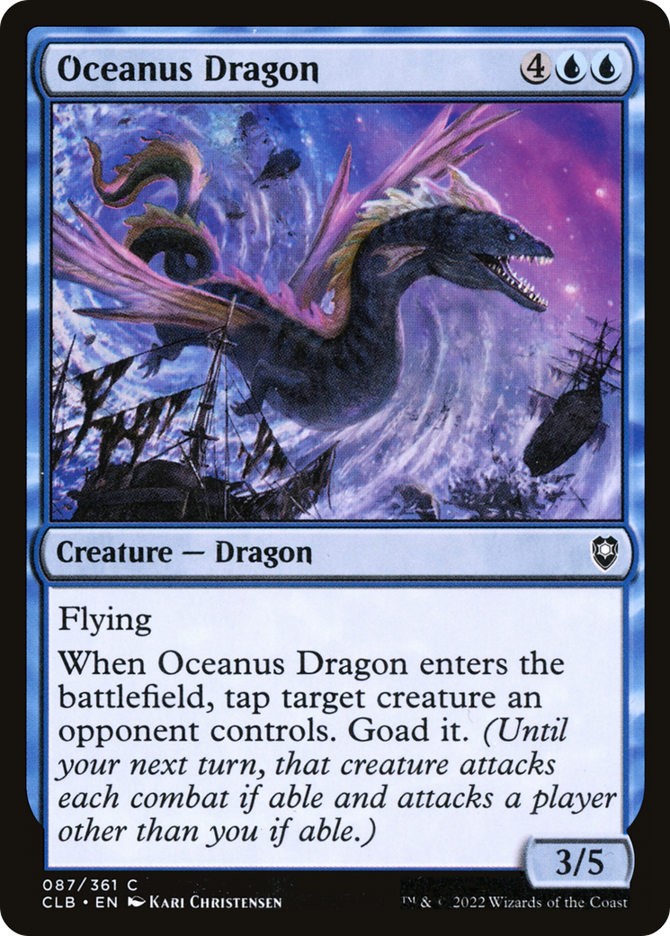 Image of Oceanus Dragon (CLB-087) - Commander Legends: Battle for Baldur's Gate Foil