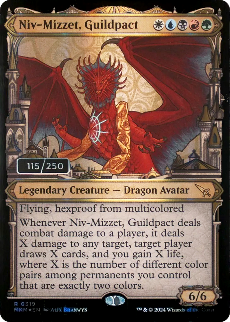 Image of Niv-Mizzet, Guildpact (Serial Numbered) (MKM-319) - Murders at Karlov Manor Foil