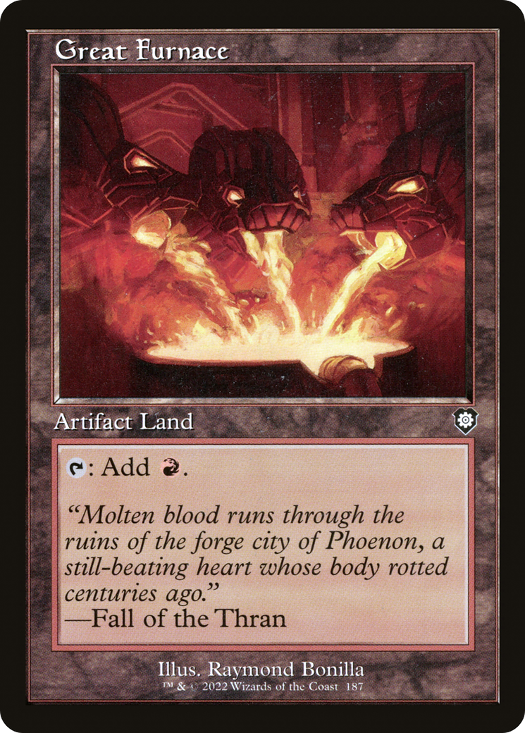 Image of Great Furnace (Retro Frame) (BRC-187) - The Brothers' War Commander
