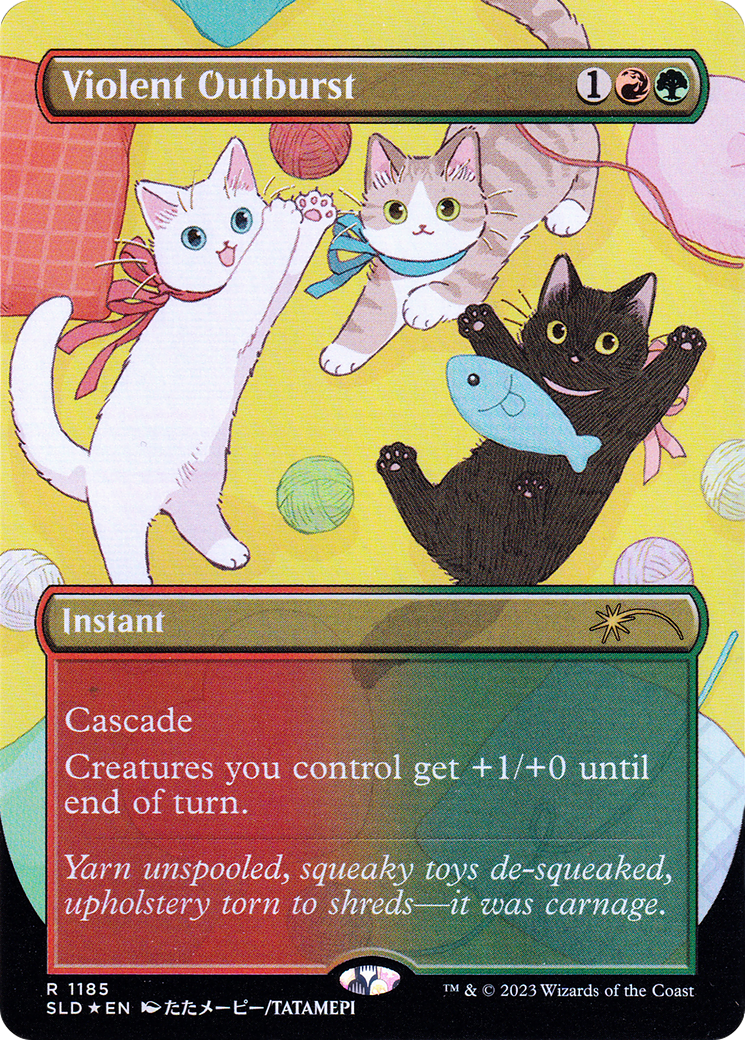 Image of Violent Outburst (SLD-1185) - Secret Lair Drop (Borderless) Foil