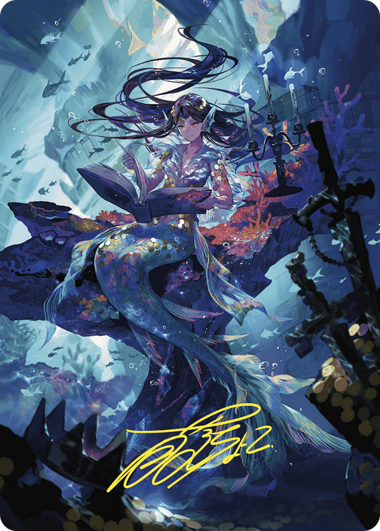 Image of Rhystic Study // Rhystic Study (AWOE-079) - Wilds of Eldraine Art Series (Borderless) Foil