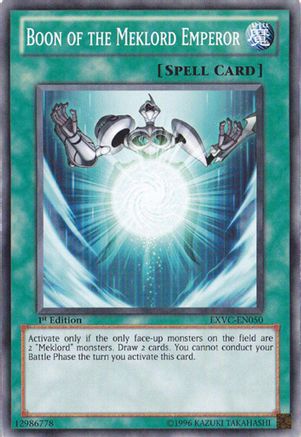 Image of Boon of the Meklord Emperor (EXVC-EN050) - Extreme Victory 1st Edition