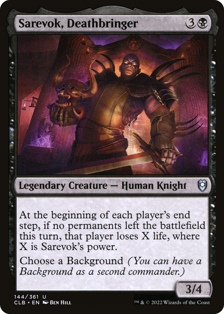 Image of Sarevok, Deathbringer (CLB-144) - Commander Legends: Battle for Baldur's Gate Foil