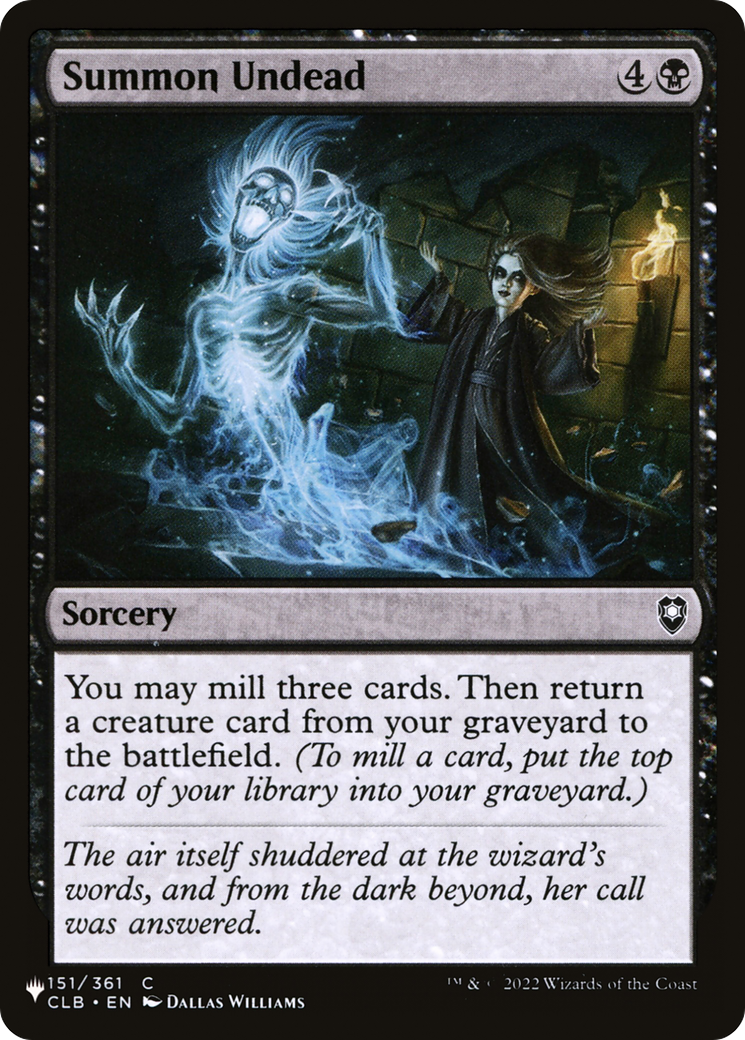 Image of Summon Undead (LIST-CLB-151) - The List