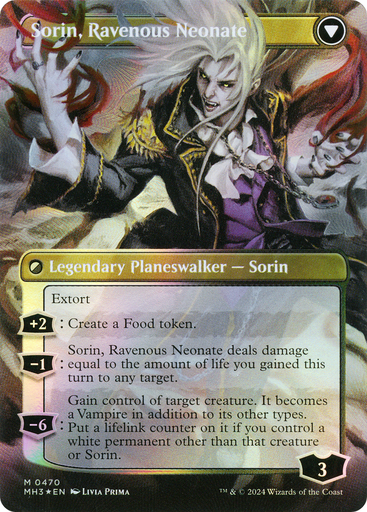 Image of Sorin of House Markov (Borderless) (Textured Foil) (MH3-470) - Modern Horizons 3 (Borderless) Foil