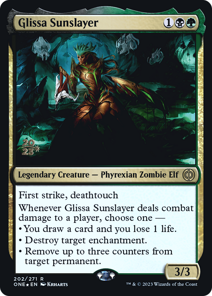 Image of Glissa Sunslayer (PRE-202) - Phyrexia: All Will Be One Promos Foil