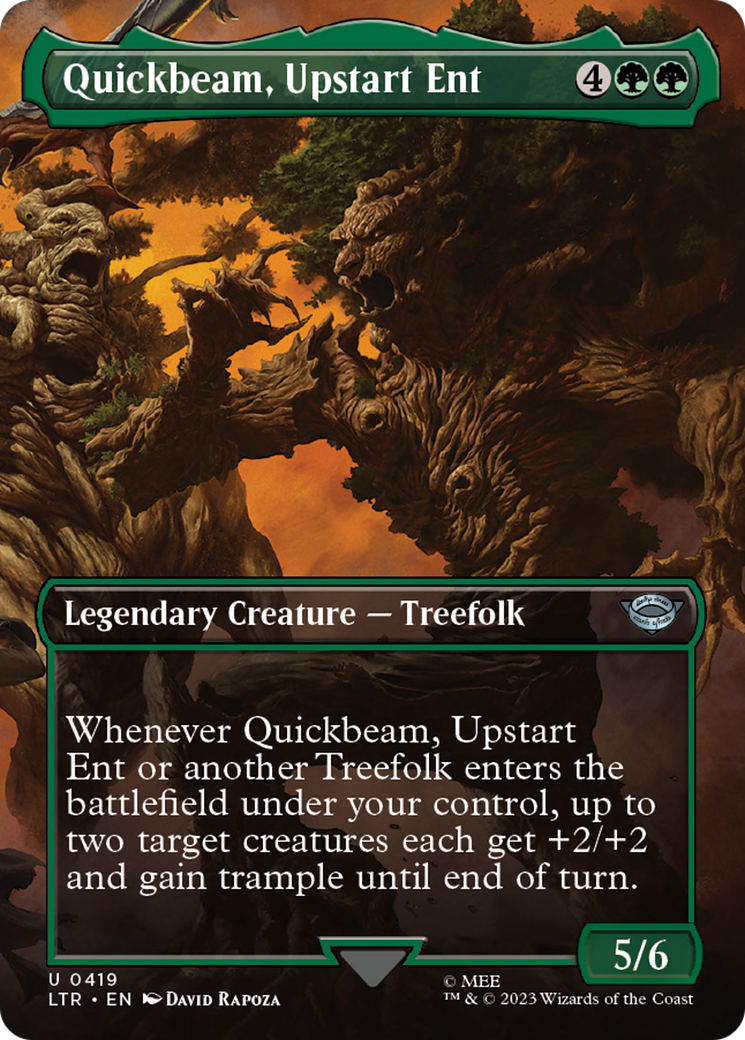 Image of Quickbeam, Upstart Ent (Borderless) (LTR-419) - The Lord of the Rings: Tales of Middle-earth (Borderless) Foil