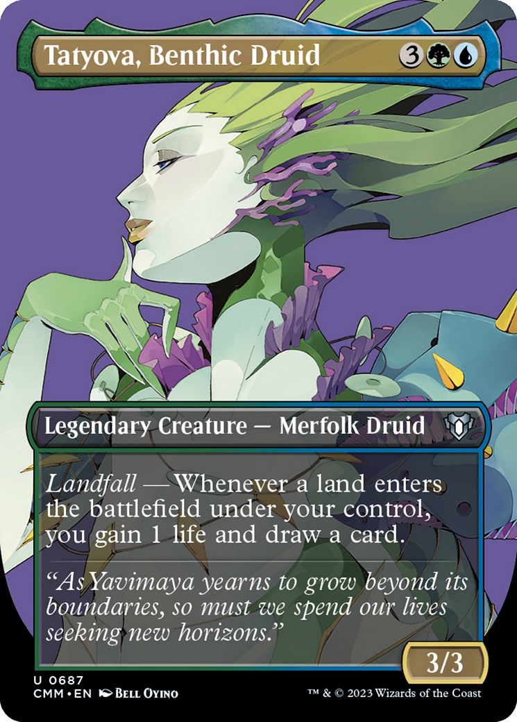 Image of Tatyova, Benthic Druid (Borderless) (CMM-687) - Commander Masters (Borderless) Foil