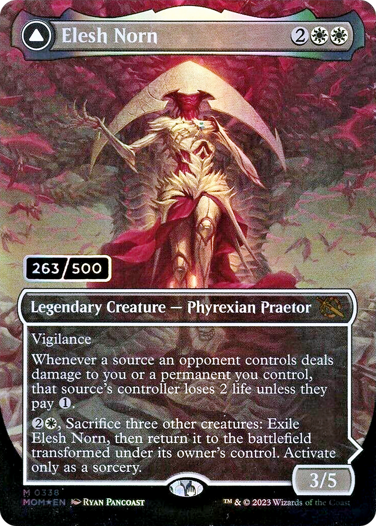 Image of Elesh Norn (Serial Numbered) (MOM-338) - March of the Machine (Borderless) Foil