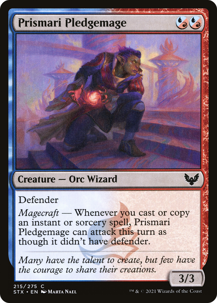 Image of Prismari Pledgemage (STX-215) - Strixhaven: School of Mages