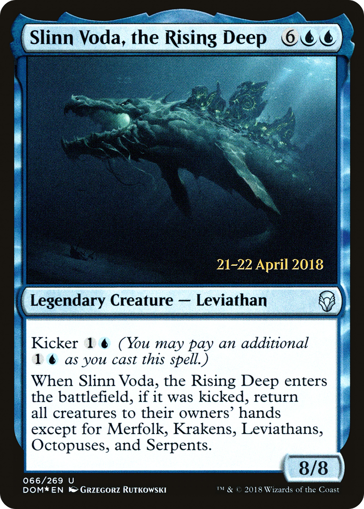 Image of Slinn Voda, the Rising Deep (PRE-066) - Dominaria Promos Foil