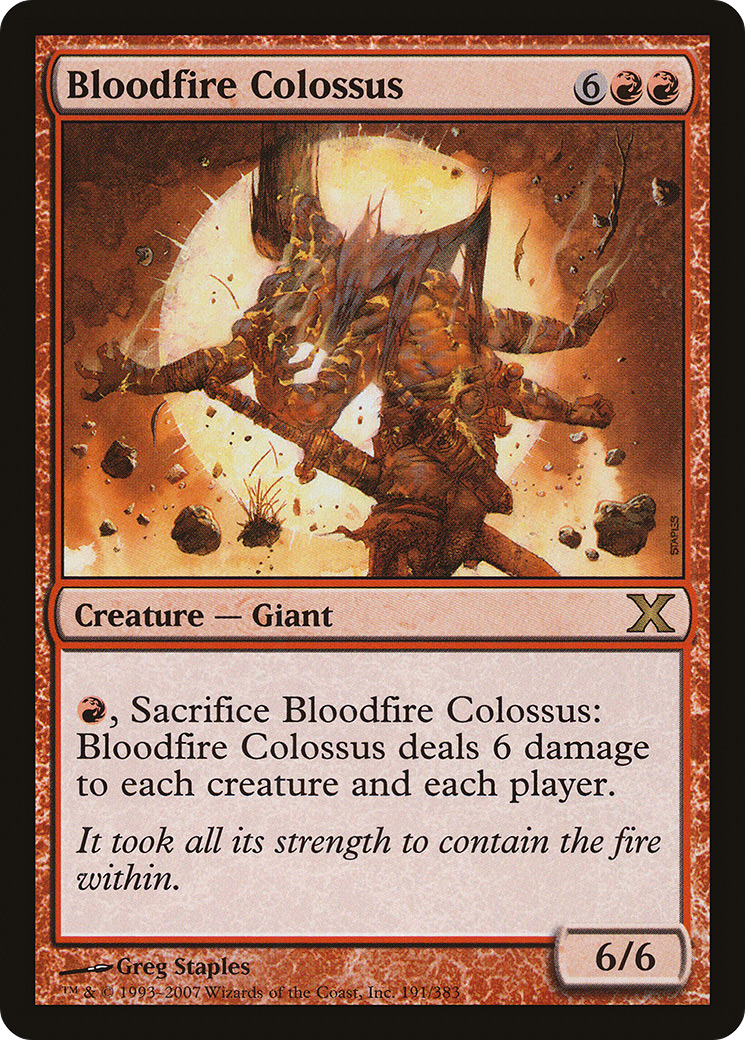 Image of Bloodfire Colossus (10E-191) - Tenth Edition