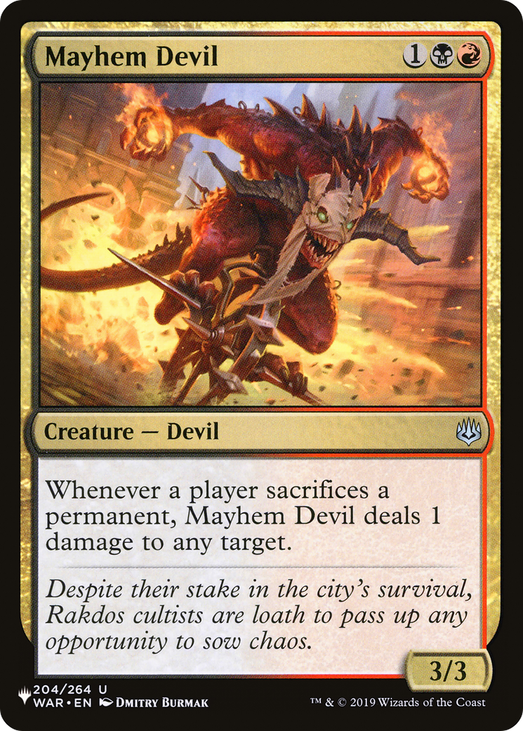 Image of Mayhem Devil (LIST-WAR-204) - The List
