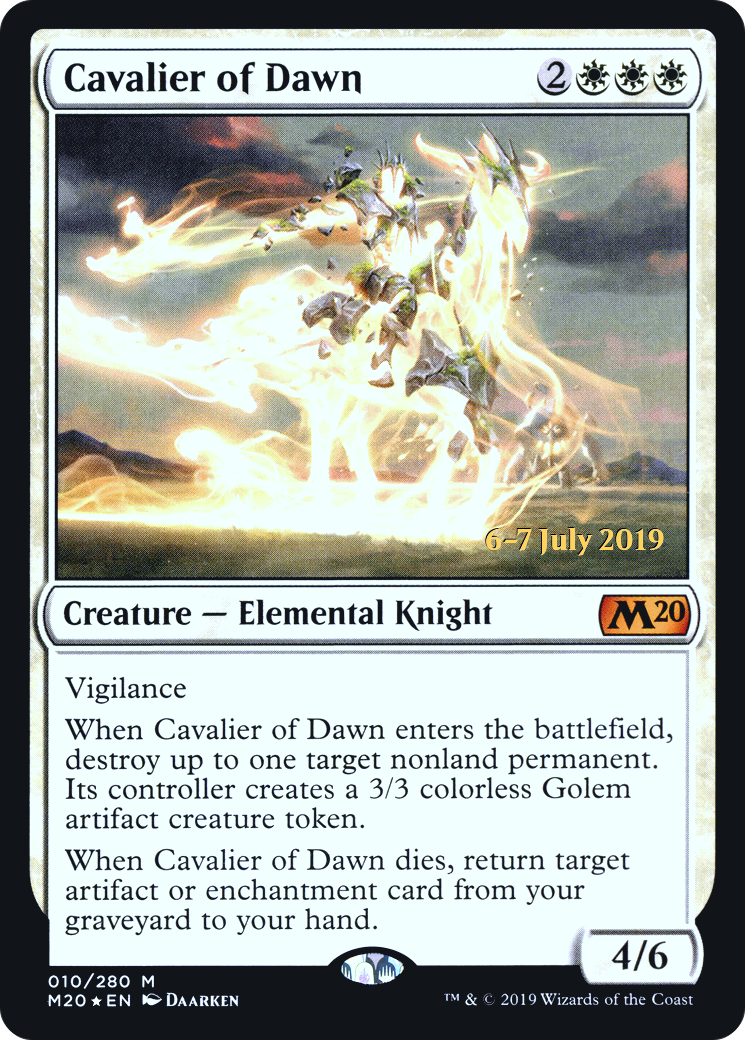 Image of Cavalier of Dawn (PRE-010) - Core Set 2020 Promos Foil