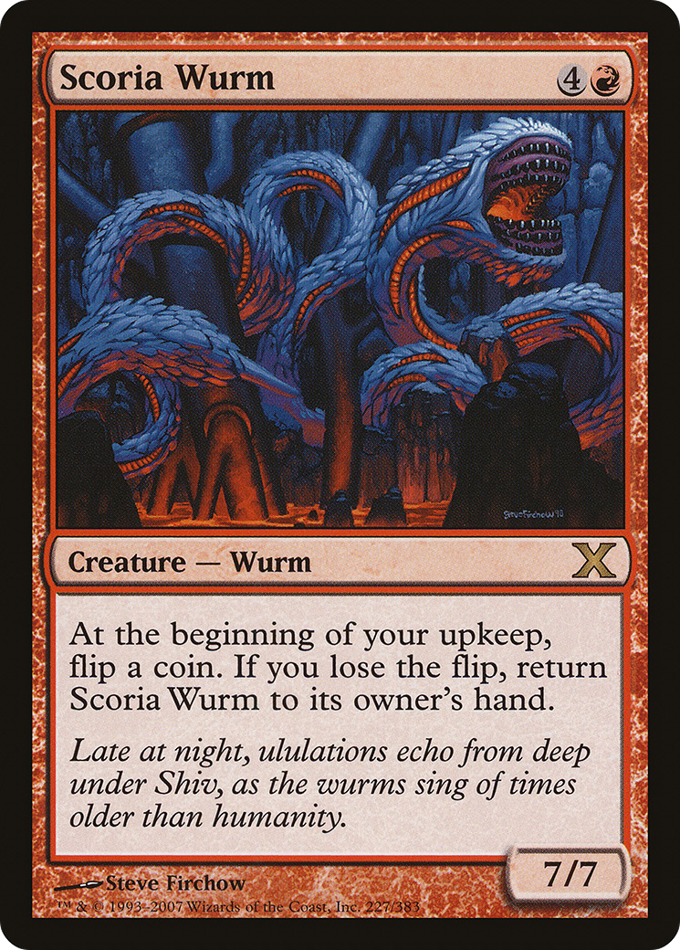 Image of Scoria Wurm (10E-227) - Tenth Edition
