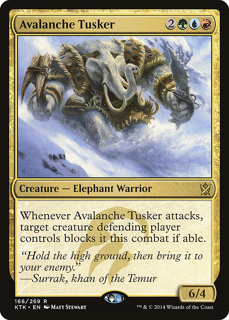 Image of Avalanche Tusker (KTK-166) - Khans of Tarkir Foil