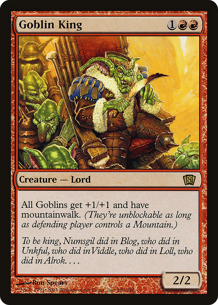 Image of Goblin King (8ED-190) - 8th Edition