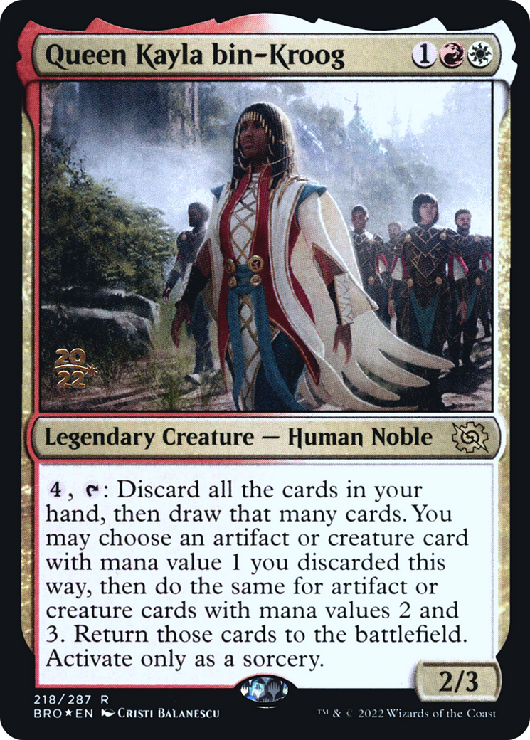 Image of Queen Kayla bin-Kroog (PRE-218) - The Brothers' War Promos Foil