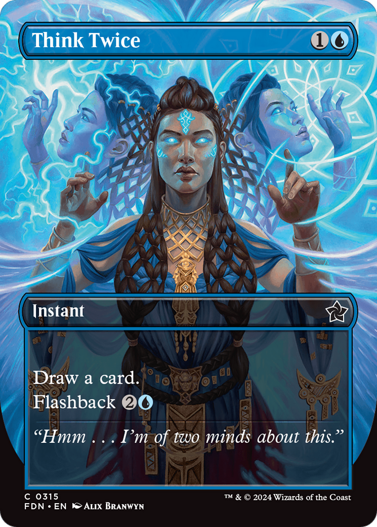 Image of Think Twice (Borderless) (FDN-315) - Foundations (Borderless) Foil