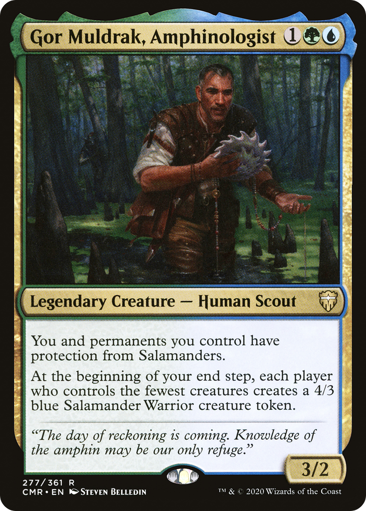 Image of Gor Muldrak, Amphinologist (CMR-277) - Commander Legends Foil