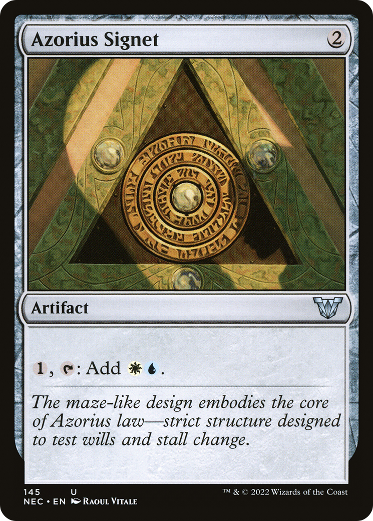 Image of Azorius Signet (NEC-145) - Neon Dynasty Commander