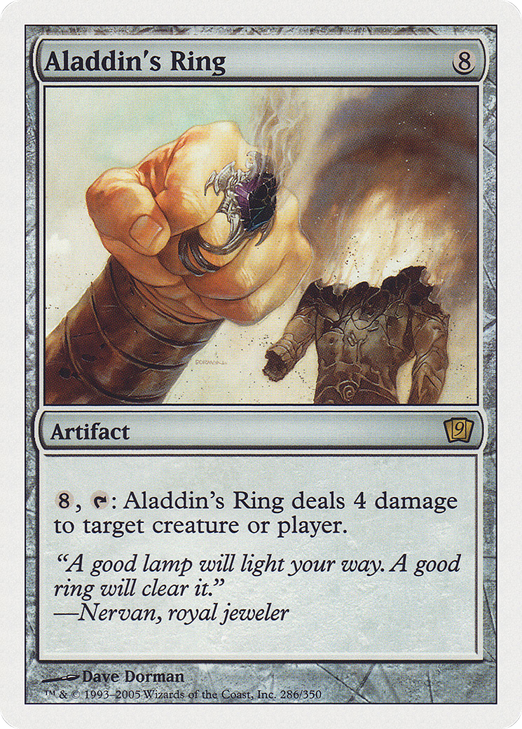 Image of Aladdin's Ring (9ED-286★) - 9th Edition Foil