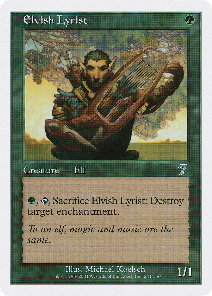 Image of Elvish Lyrist (7ED-241) - 7th Edition Foil