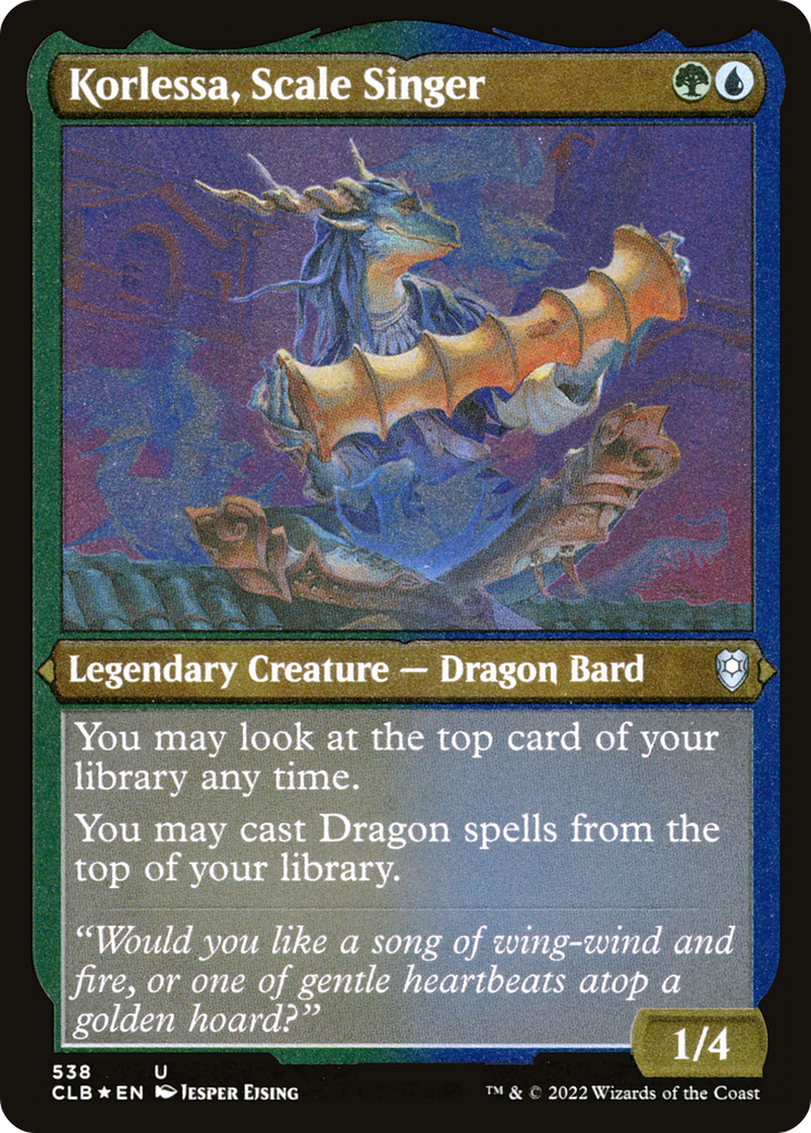 Image of Korlessa, Scale Singer (CLB-538) - Commander Legends: Battle for Baldur's Gate Etched Foil