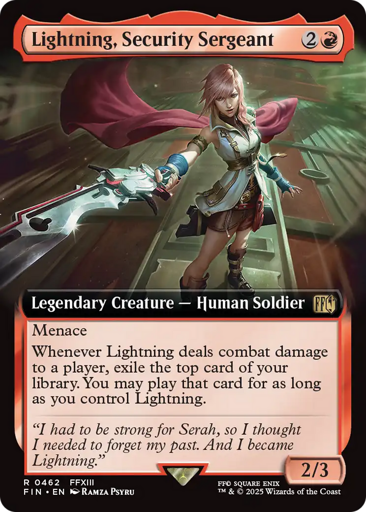 Image of Lightning, Security Sergeant (Extended Art) (FIN-462) - FINAL FANTASY: (Extended Art)