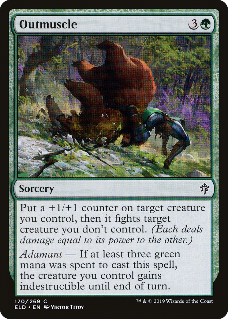 Image of Outmuscle (ELD-170) - Throne of Eldraine Foil