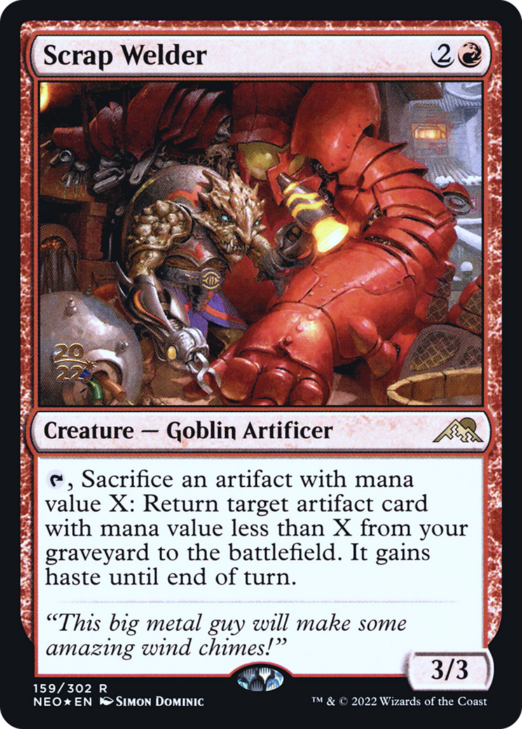 Image of Scrap Welder (PRE-159) - Kamigawa: Neon Dynasty Promos Foil
