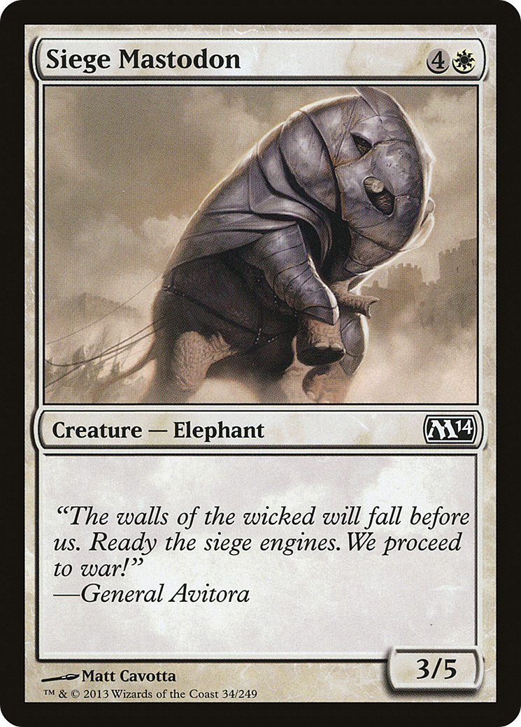 Image of Siege Mastodon (M14-034) - Magic 2014 Foil