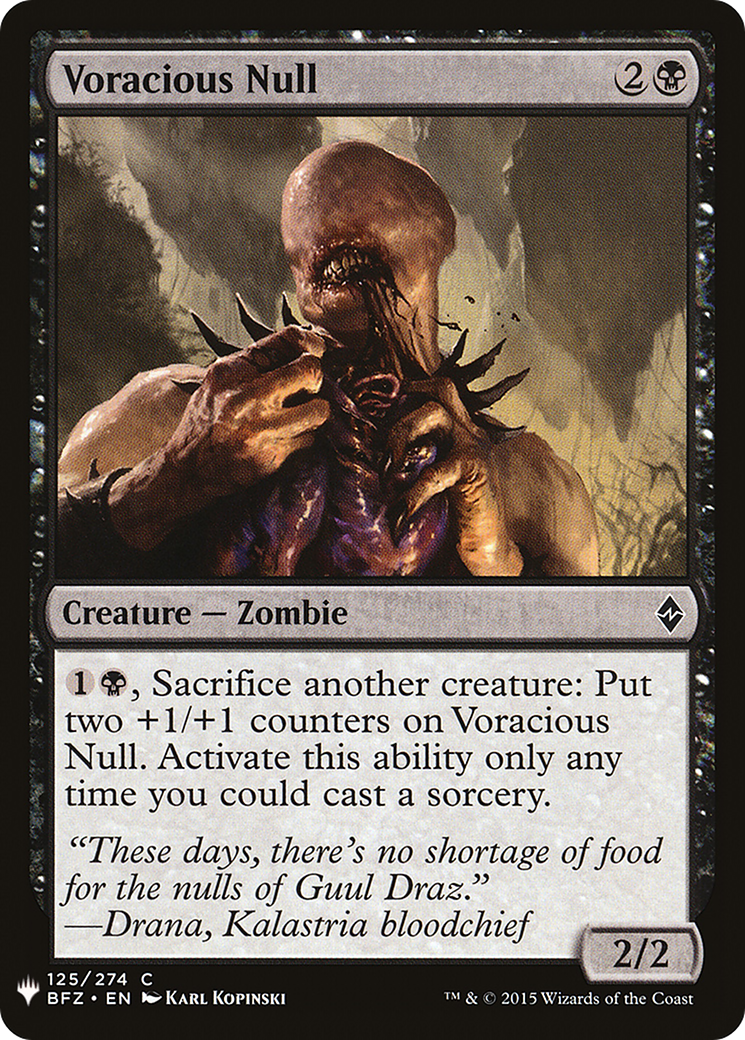 Image of Voracious Null (LIST-125) - The List