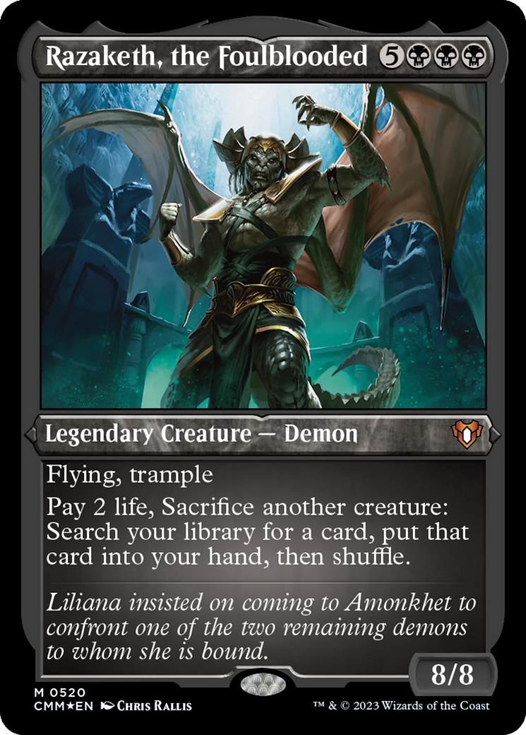 Image of Razaketh, the Foulblooded (CMM-520) - Commander Masters Etched Foil