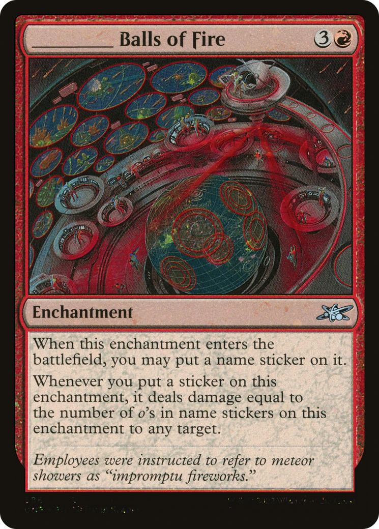 Image of _____ Balls of Fire (Galaxy Foil) (UNF-386) - Unfinity Foil