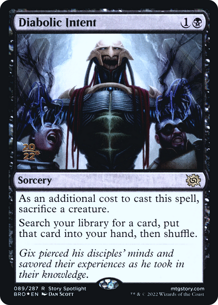 Image of Diabolic Intent (PRE-089) - The Brothers' War Promos Foil