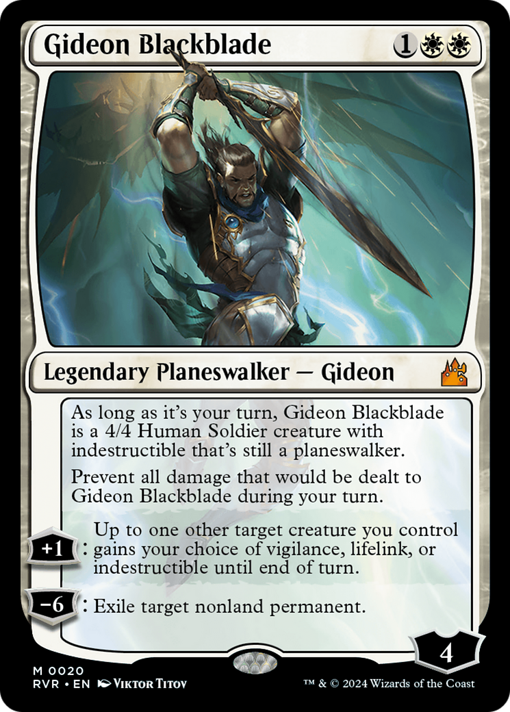 Image of Gideon Blackblade (RVR-020) - Ravnica Remastered